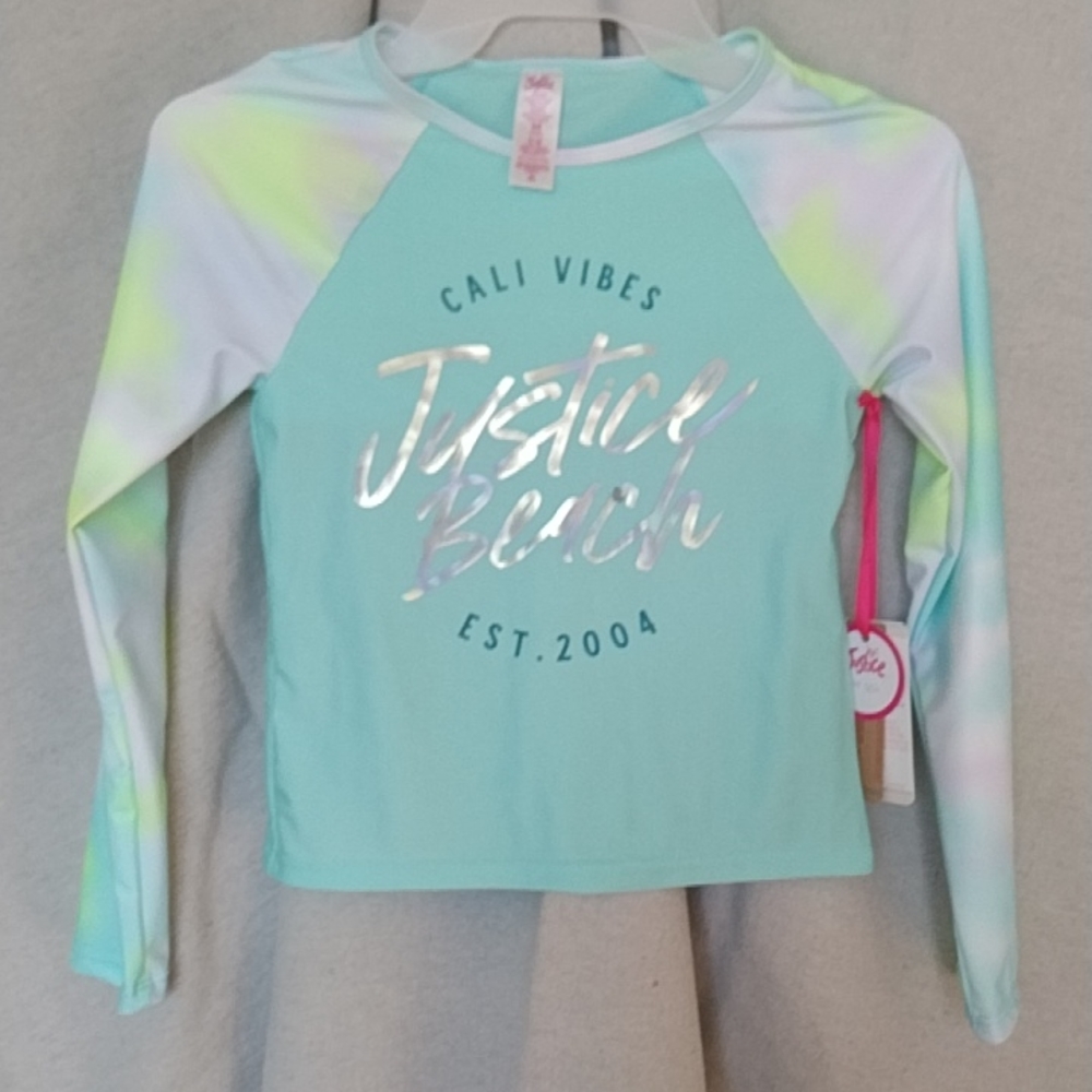 NEW Justice Rash Guard long sleeve swim wear